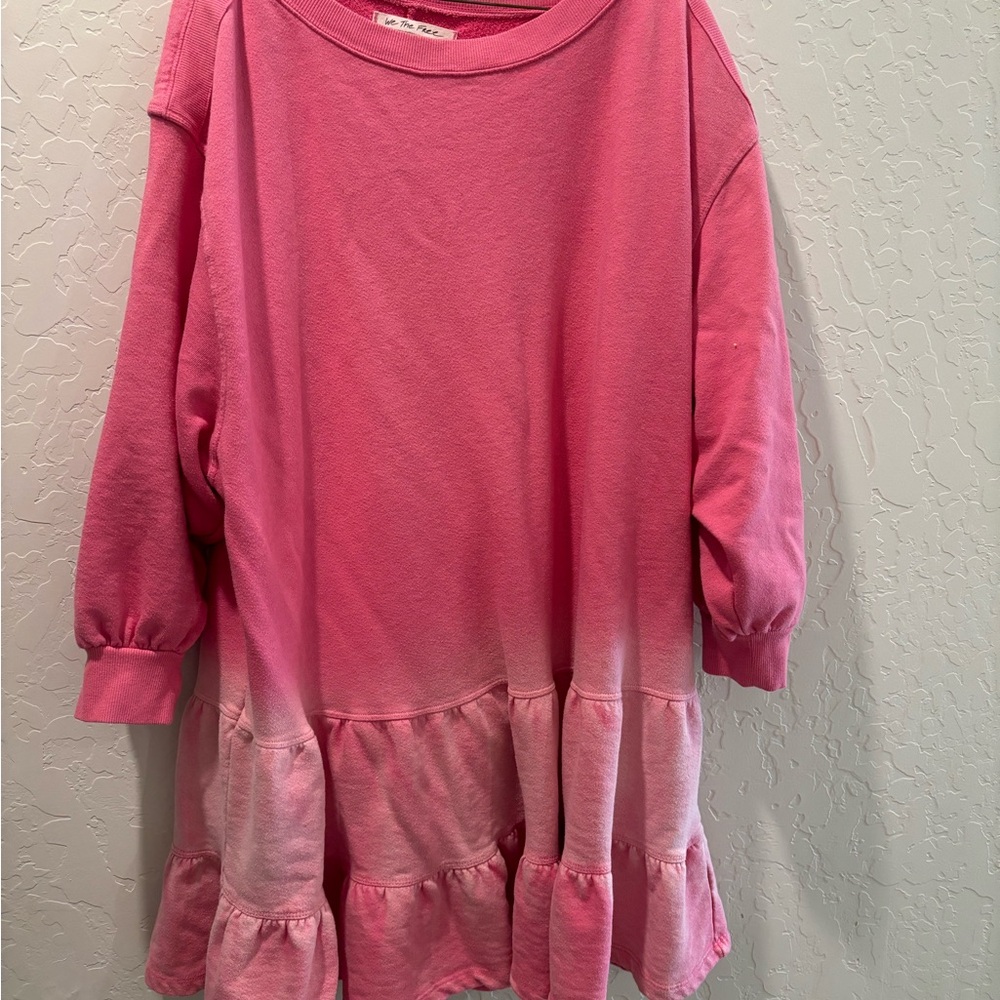 We The Free Pink Ombre Sweater Dress